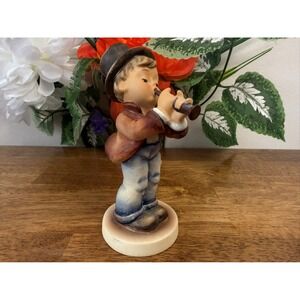 Vintage Goebel Hummel Serenade Figurine Flute Boy‎ Germany Retro MCM Decor